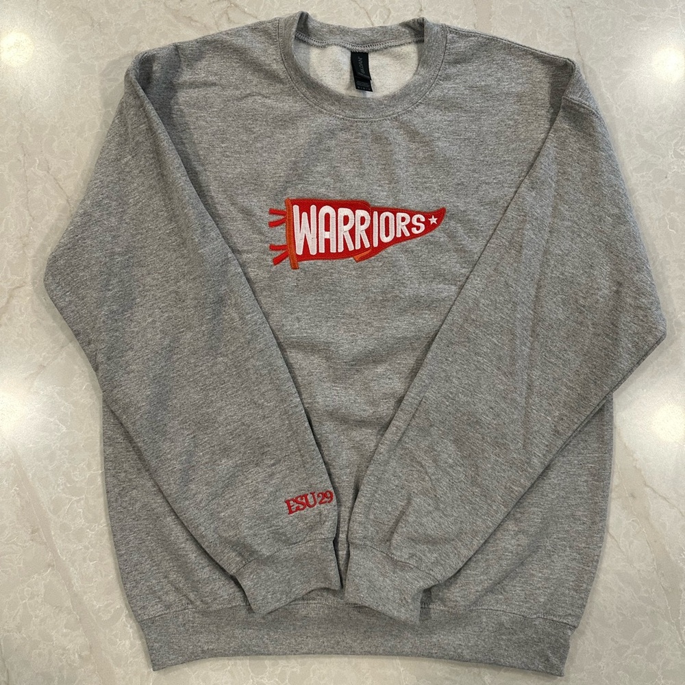 East Stroudsburg University Warriors,Gray Crewneck Sweatshirt,Unisex Medium NWT